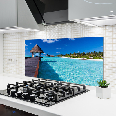 Painel vidro cozinha Ponte da Arquitetura do Mar