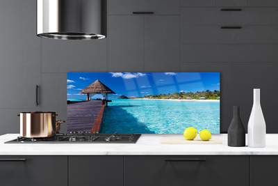 Painel vidro cozinha Ponte da Arquitetura do Mar