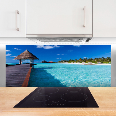 Painel vidro cozinha Ponte da Arquitetura do Mar