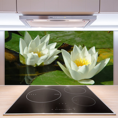 Painel vidro cozinha Flores Plantas Natureza