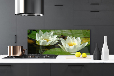 Painel vidro cozinha Flores Plantas Natureza