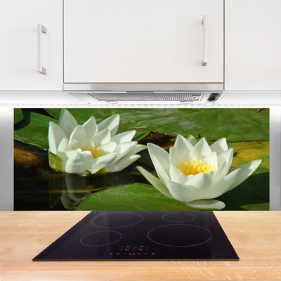 Painel vidro cozinha Flores Plantas Natureza