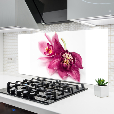 Painel vidro cozinha Flores Planta Natureza