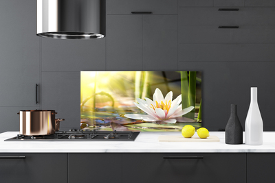 Painel vidro cozinha Flor de lírio d'água