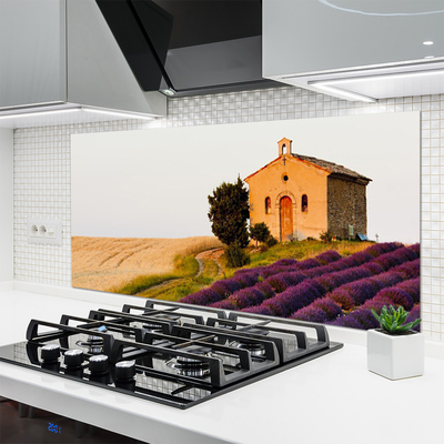 Painel vidro cozinha Paisagem de campo