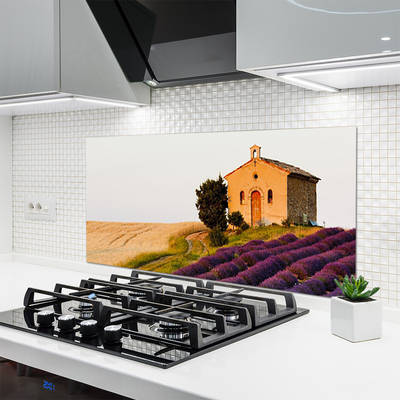 Painel vidro cozinha Paisagem de campo