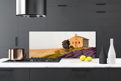 Painel vidro cozinha Paisagem de campo