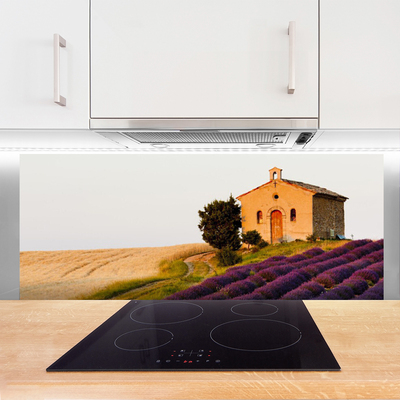 Painel vidro cozinha Paisagem de campo