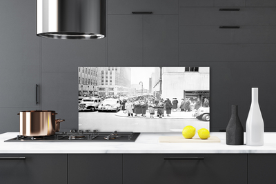 Painel vidro cozinha História da Cidade Retro