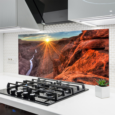 Painel vidro cozinha Paisagem do Deserto do Sol