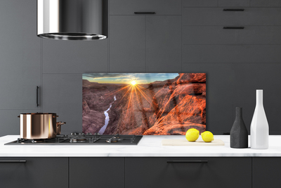 Painel vidro cozinha Paisagem do Deserto do Sol