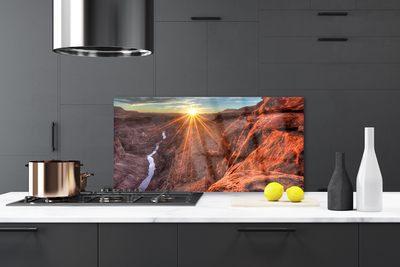 Painel vidro cozinha Paisagem do Deserto do Sol