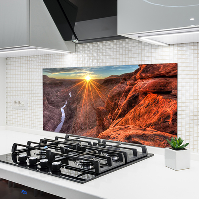 Painel vidro cozinha Paisagem do Deserto do Sol