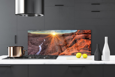Painel vidro cozinha Paisagem do Deserto do Sol