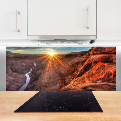 Painel vidro cozinha Paisagem do Deserto do Sol