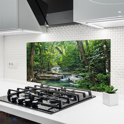 Painel vidro cozinha Floresta Floresta Natureza Natureza
