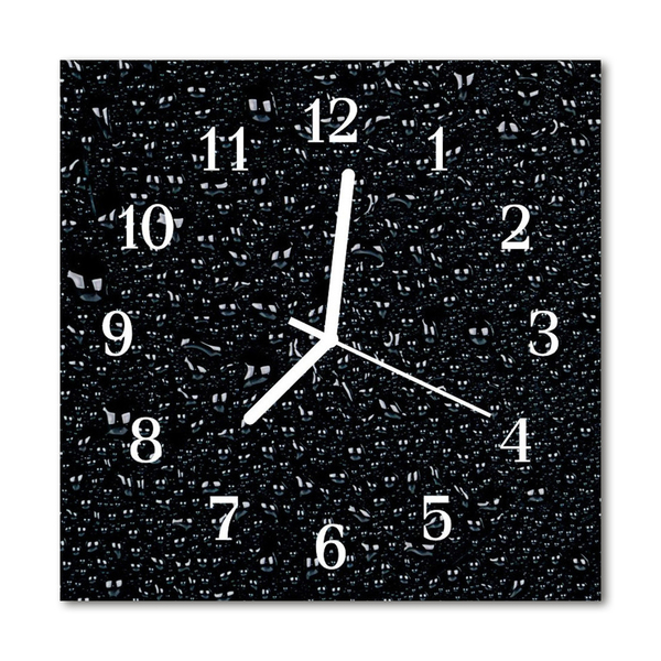 Relógio quadrado Gotas de água