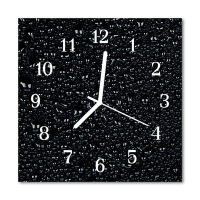 Relógio quadrado Gotas de água