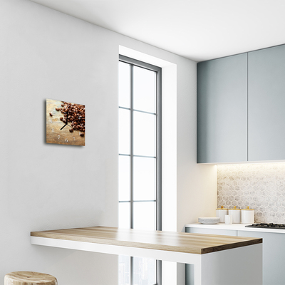 Relógio quadrado Grãos de café