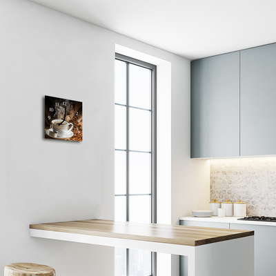 Relógio quadrado Café