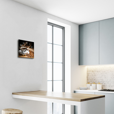 Relógio quadrado Café