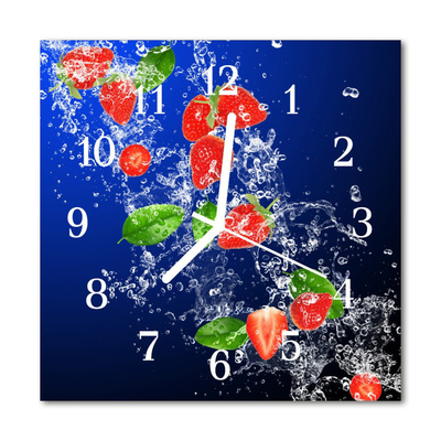 Relógio quadrado Morangos