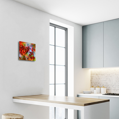 Relógio quadrado Folhas de bordo