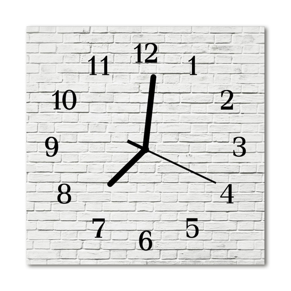 Relógio quadrado Parede de tijolos