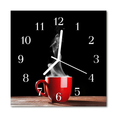 Relógio quadrado Caneca de café