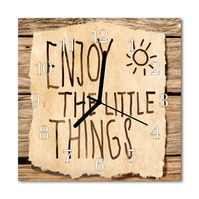 Relógio quadrado Ele está feliz