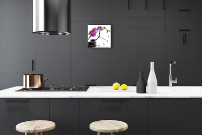 Relógio quadrado Orquídea