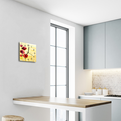 Relógio quadrado Papoulas