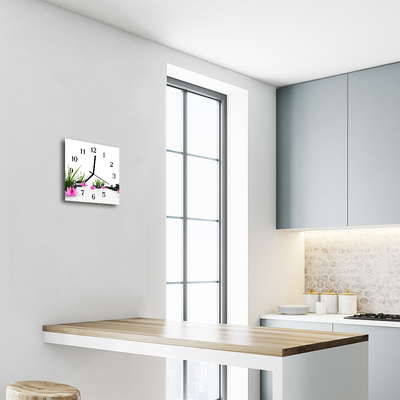 Relógio quadrado Flor de lótus