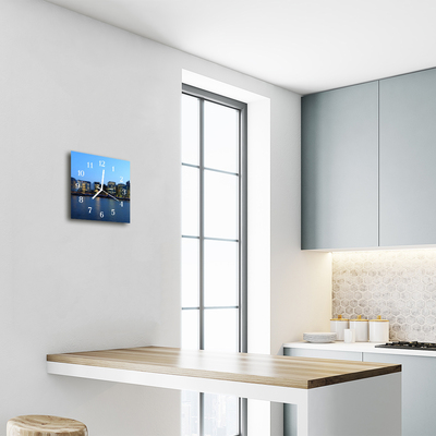 Relógio quadrado Edifícios da cidade