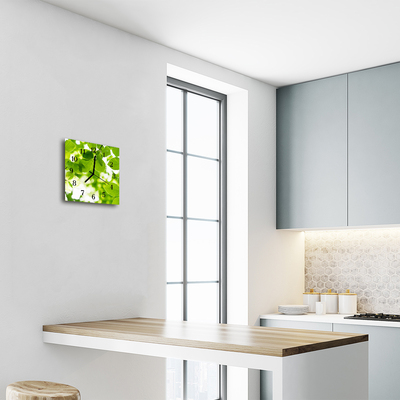 Relógio quadrado Folhagem