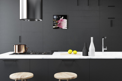 Relógio quadrado flor de magnólia