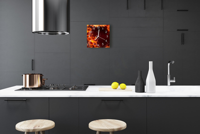 Relógio quadrado Flores de fogo