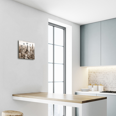 Relógio quadrado Edifícios da cidade