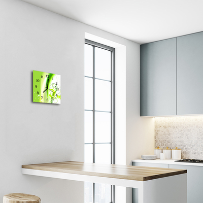 Relógio quadrado Padrão de planta