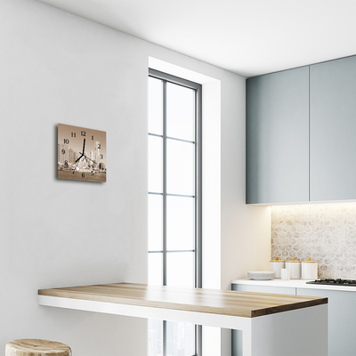 Relógio quadrado Edifícios da cidade