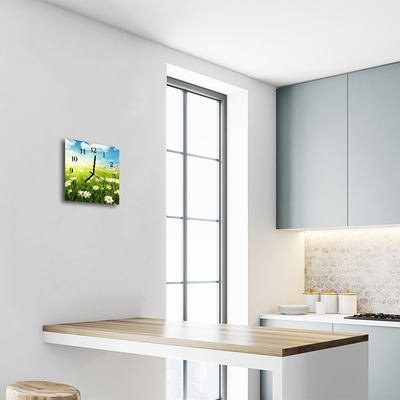 Relógio quadrado Margaridas