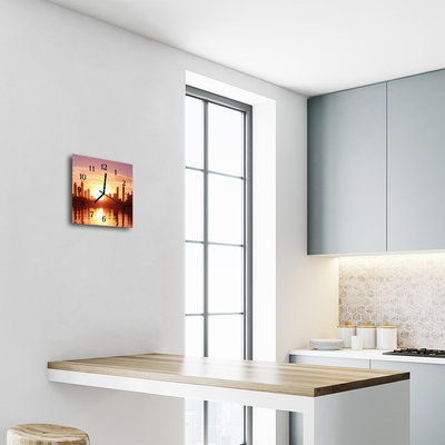 Relógio quadrado Edifícios da cidade