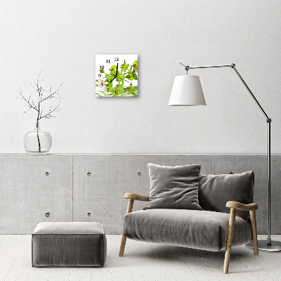 Relógio quadrado Orquídea