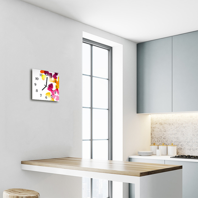 Relógio quadrado Corações coloridos