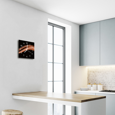 Relógio quadrado Linhas abstratas