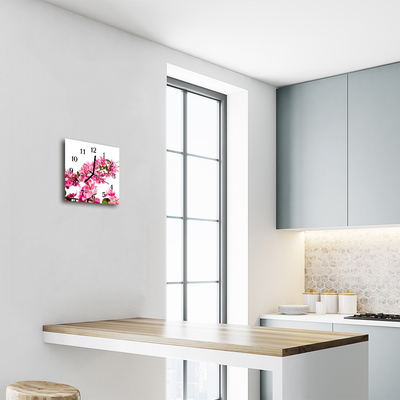 Relógio quadrado Flores