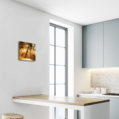 Relógio quadrado Nevoeiro de árvore