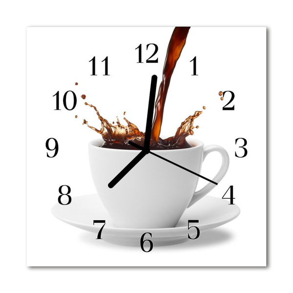 Relógio quadrado Caneca de café