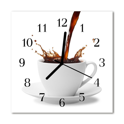 Relógio quadrado Caneca de café