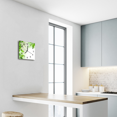 Relógio quadrado Folhagem